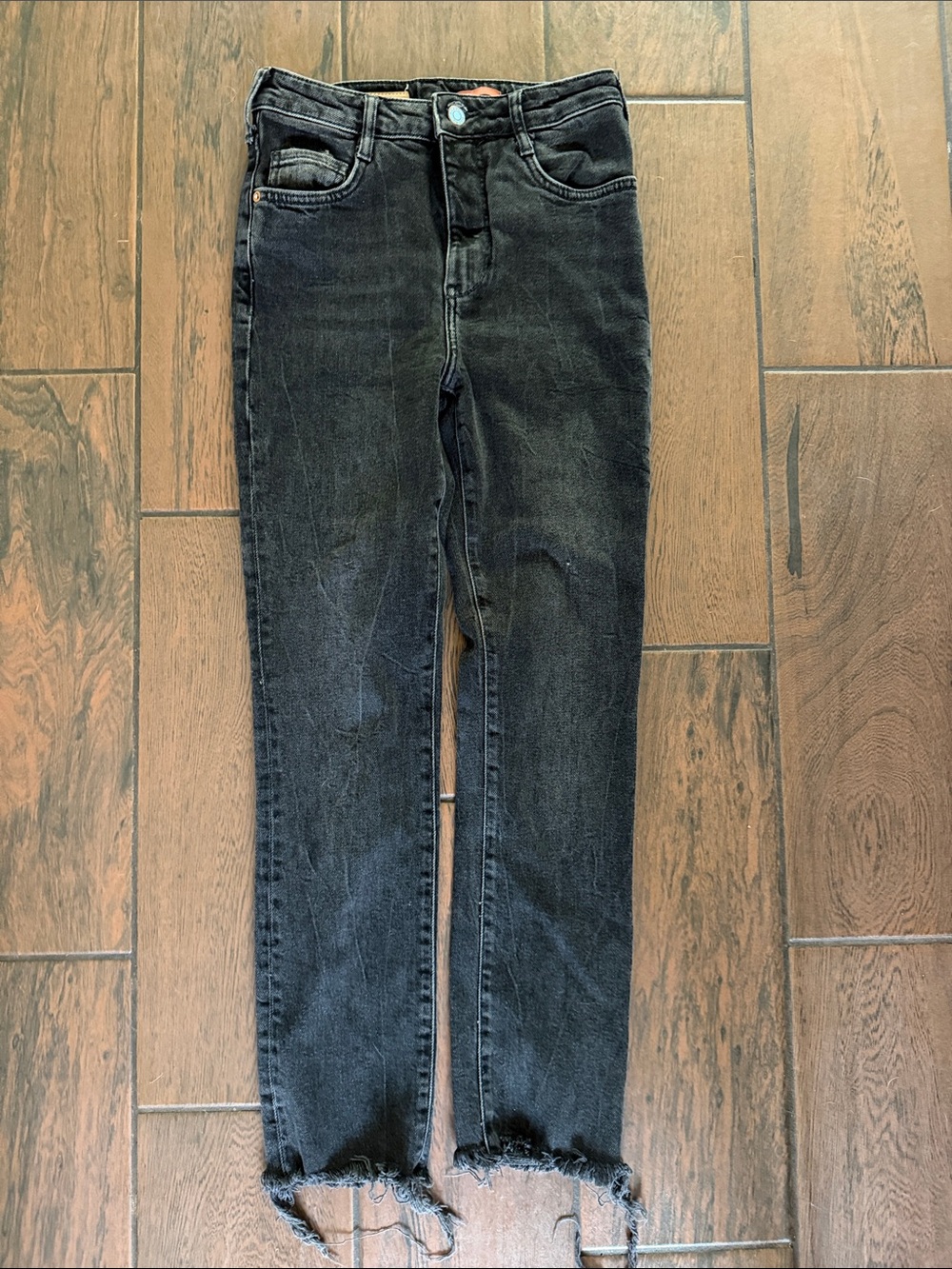 Anthropologie Women’s Black Frayed Hem Jeans